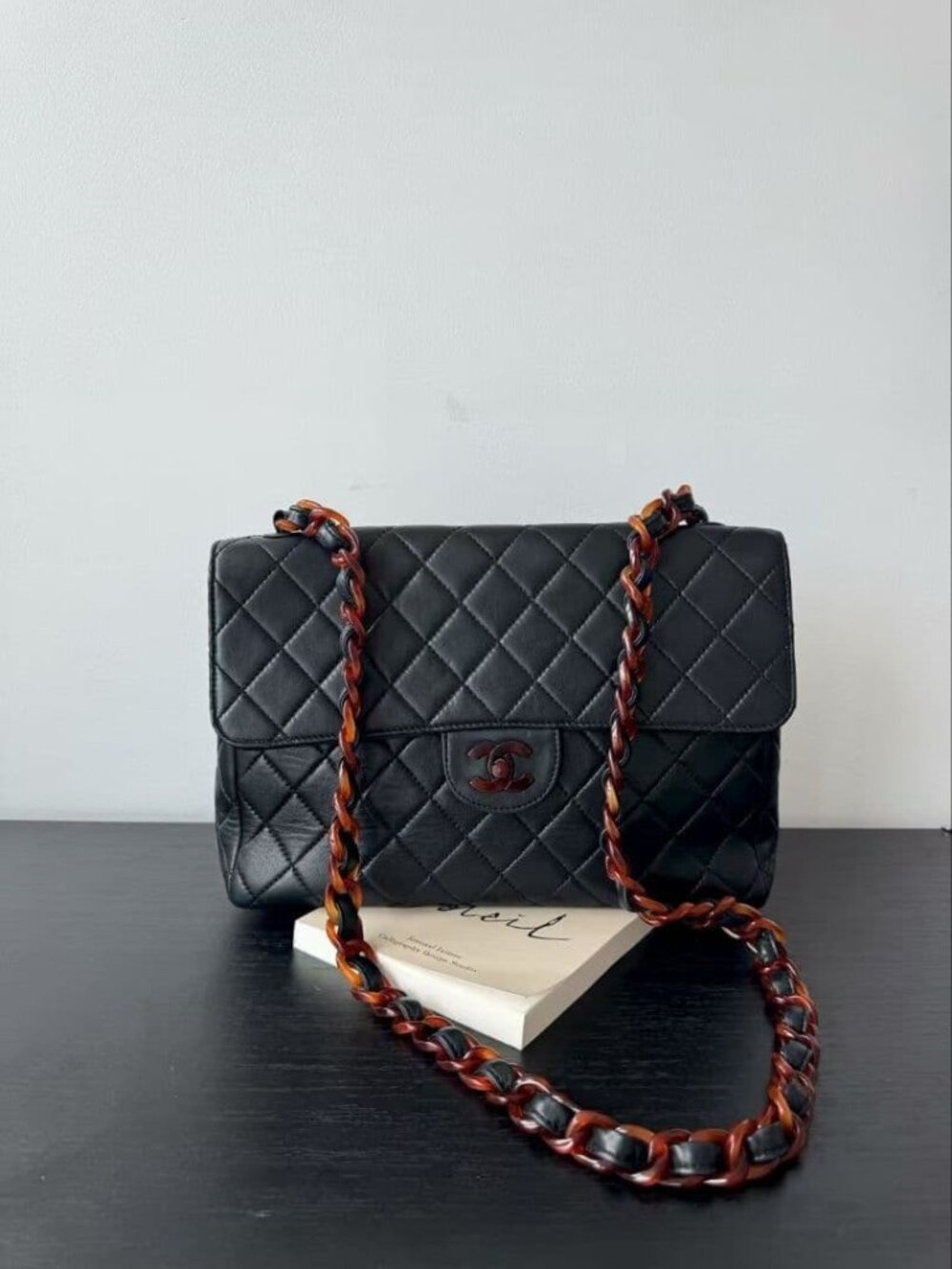 Chanel Tortoiseshell Jumbo Quilted Lambskin